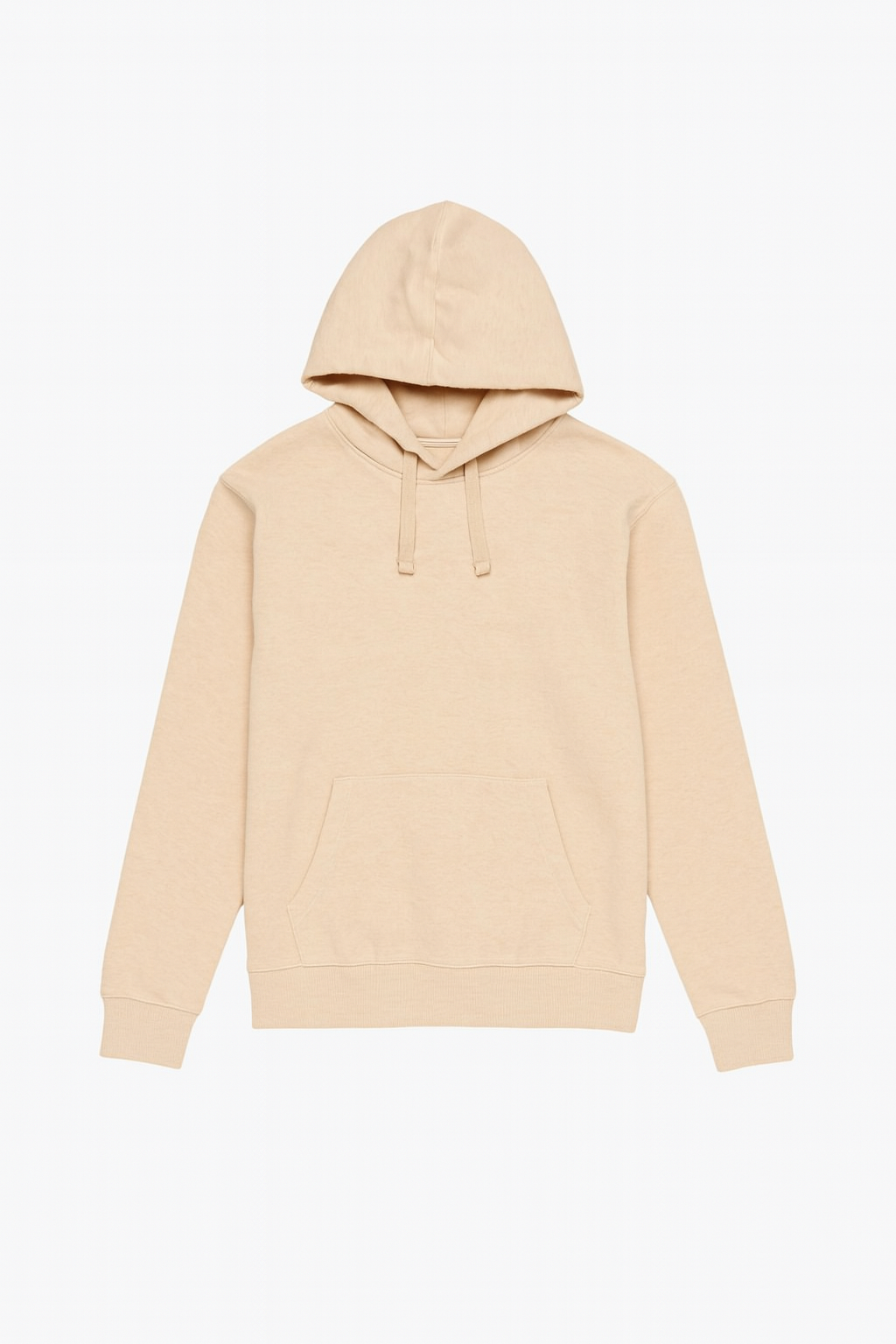 Beige hoodie on a light beige background