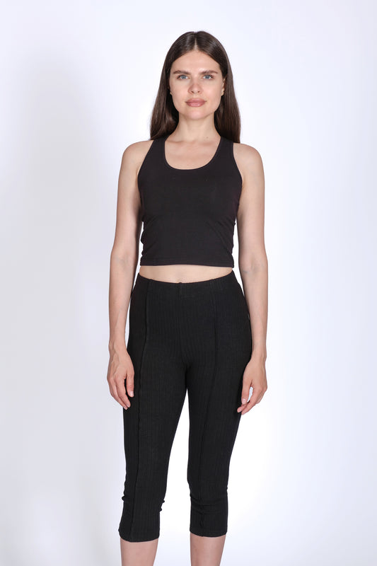 The Ribbed Capri Pant