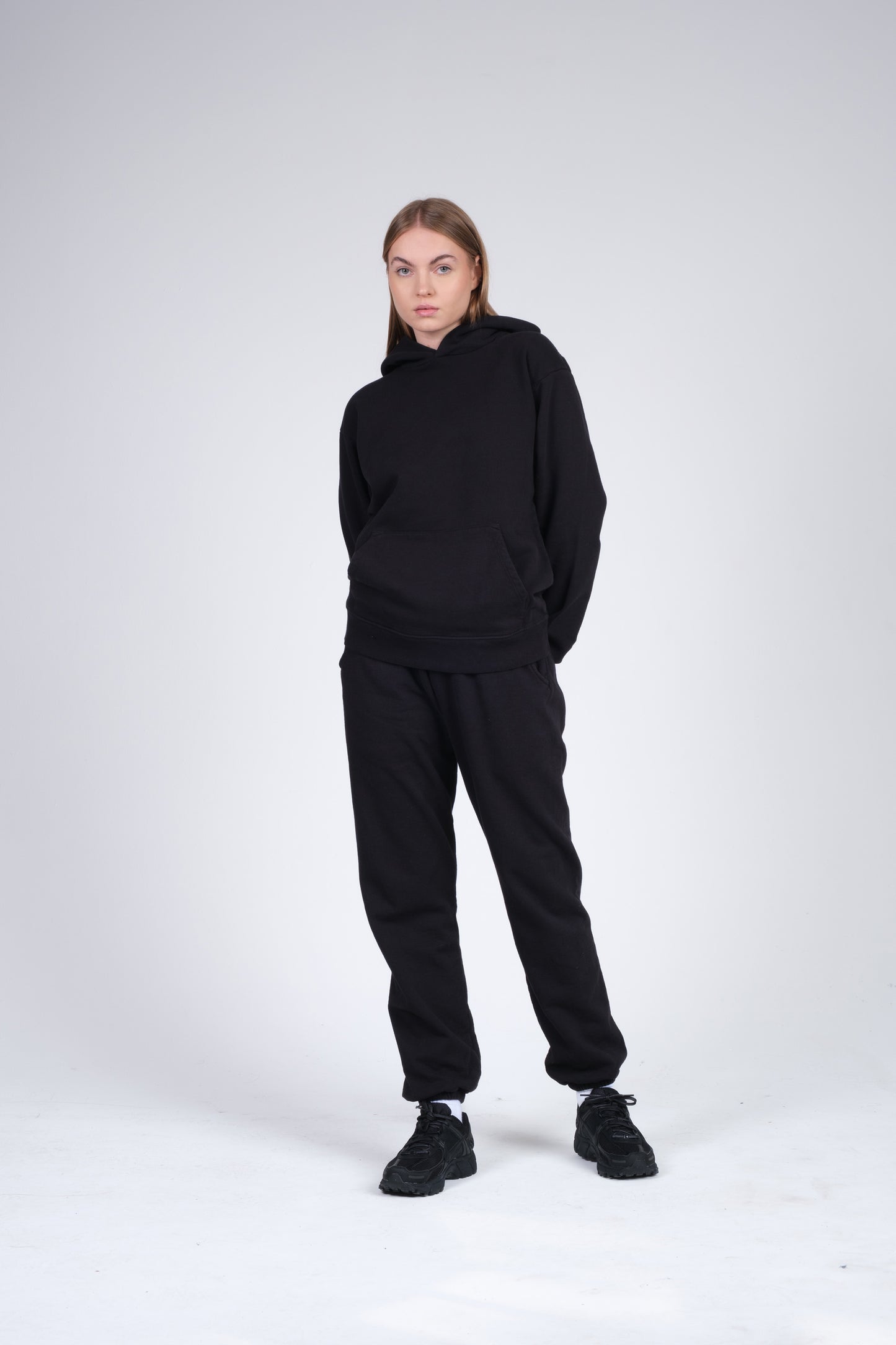 Sweatsuit in black for women in oversized fit