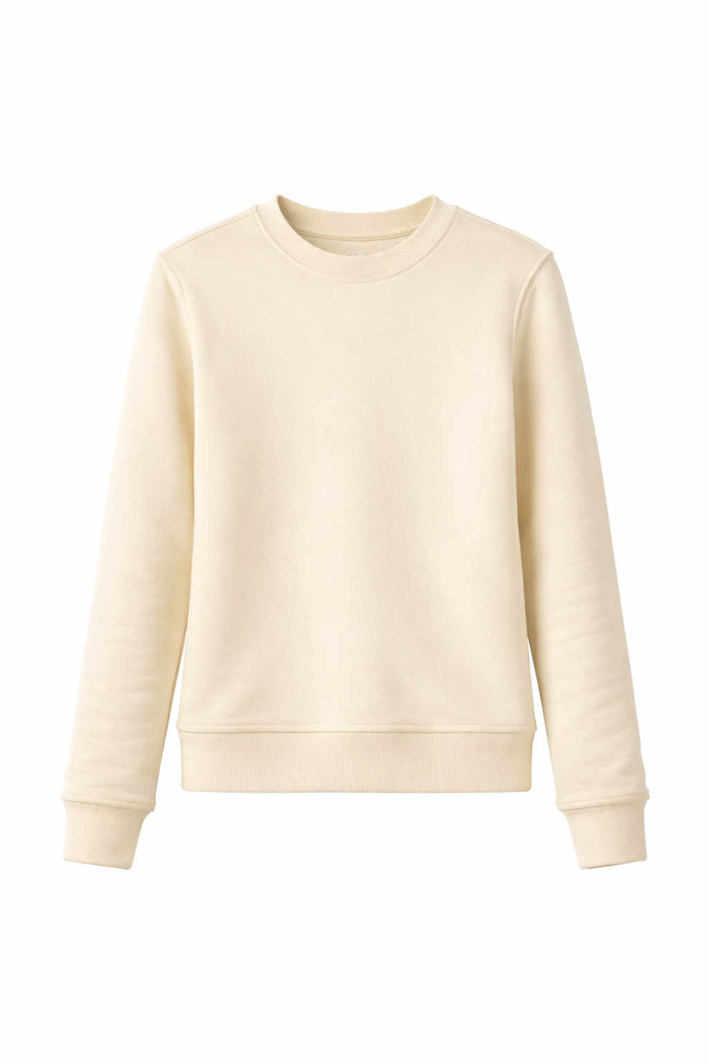 Beige sweatshirt on a white background