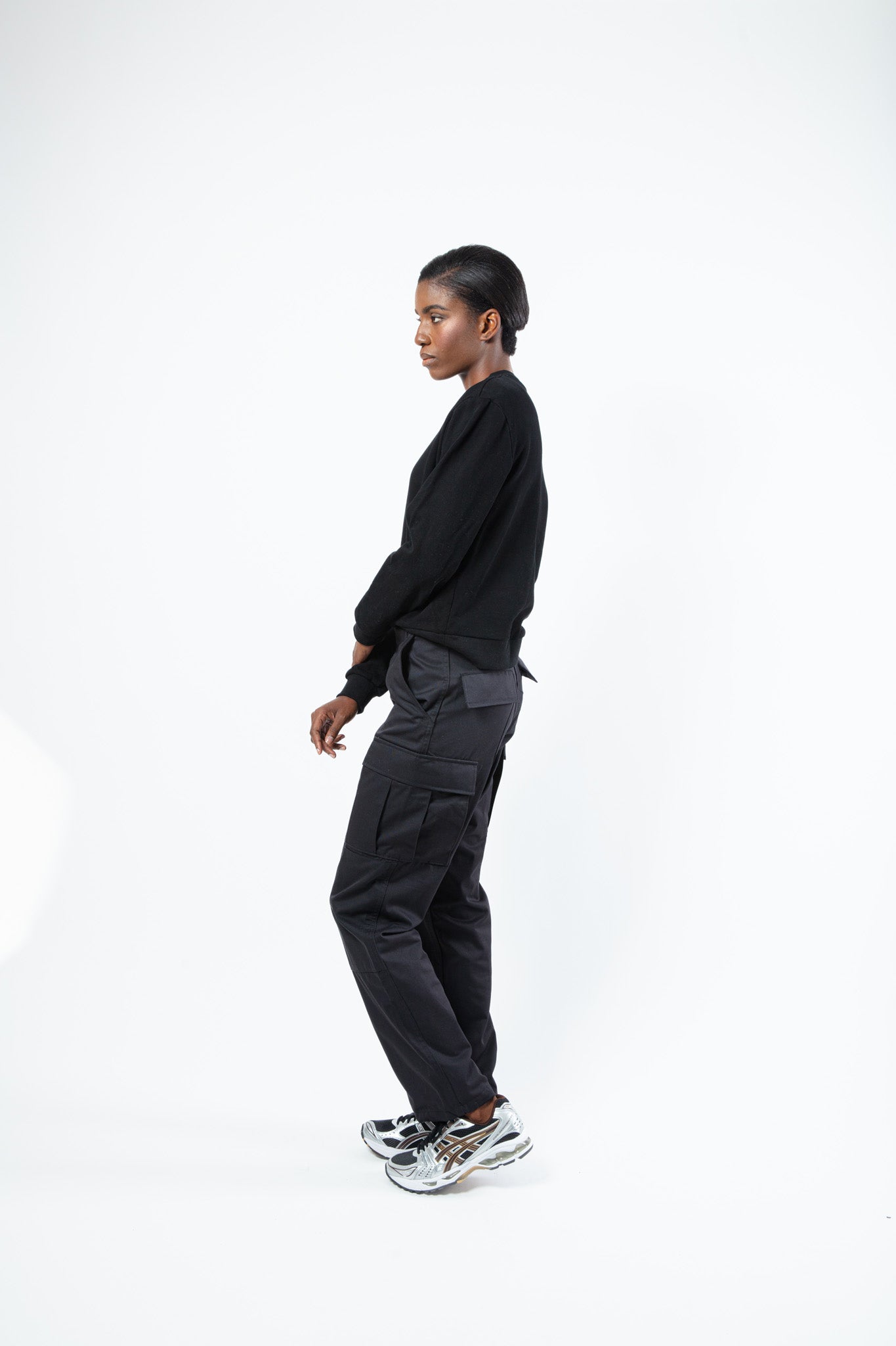 Cargo pant in black for women