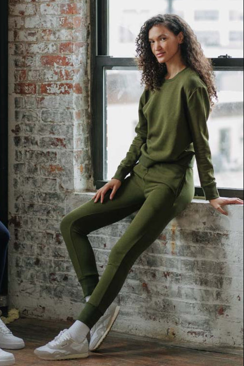 Navy Blue and Olive Sweatsuit
