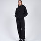 Oversized hoodie in black with pockets