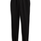 Flat image of slim fit black sweatpants for women