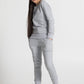 Model in grey cotton sweatpants for women