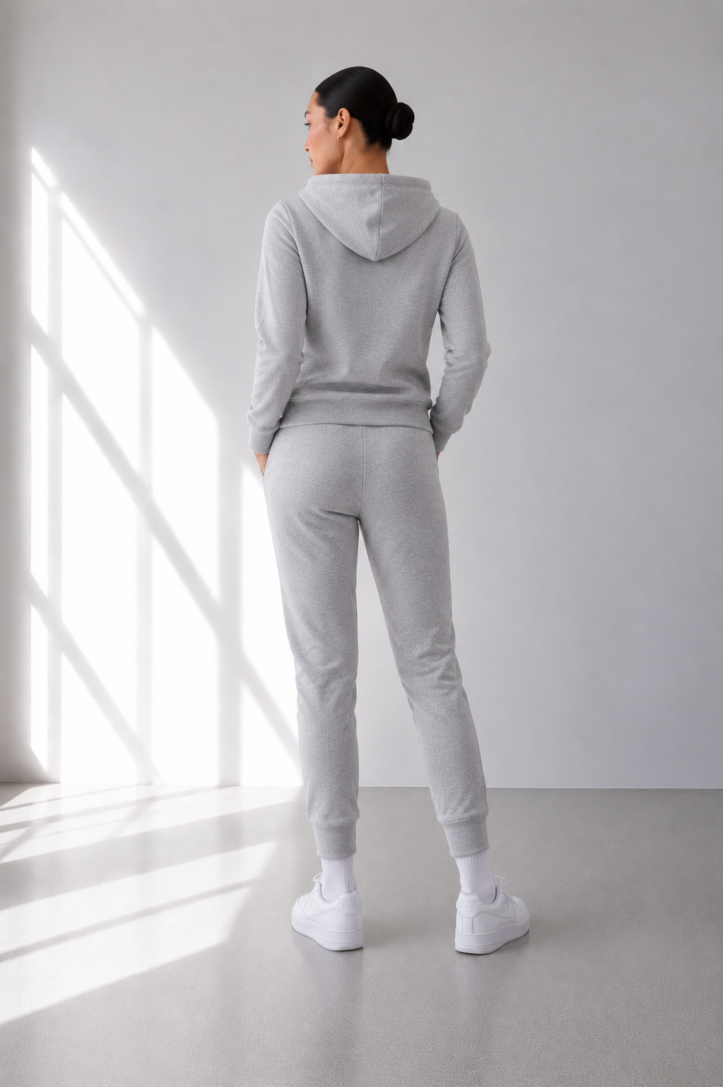 Women's Slim Fit Grey Sweatsuit