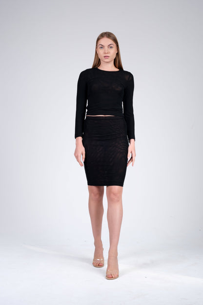 Mesh Long Sleeve Top