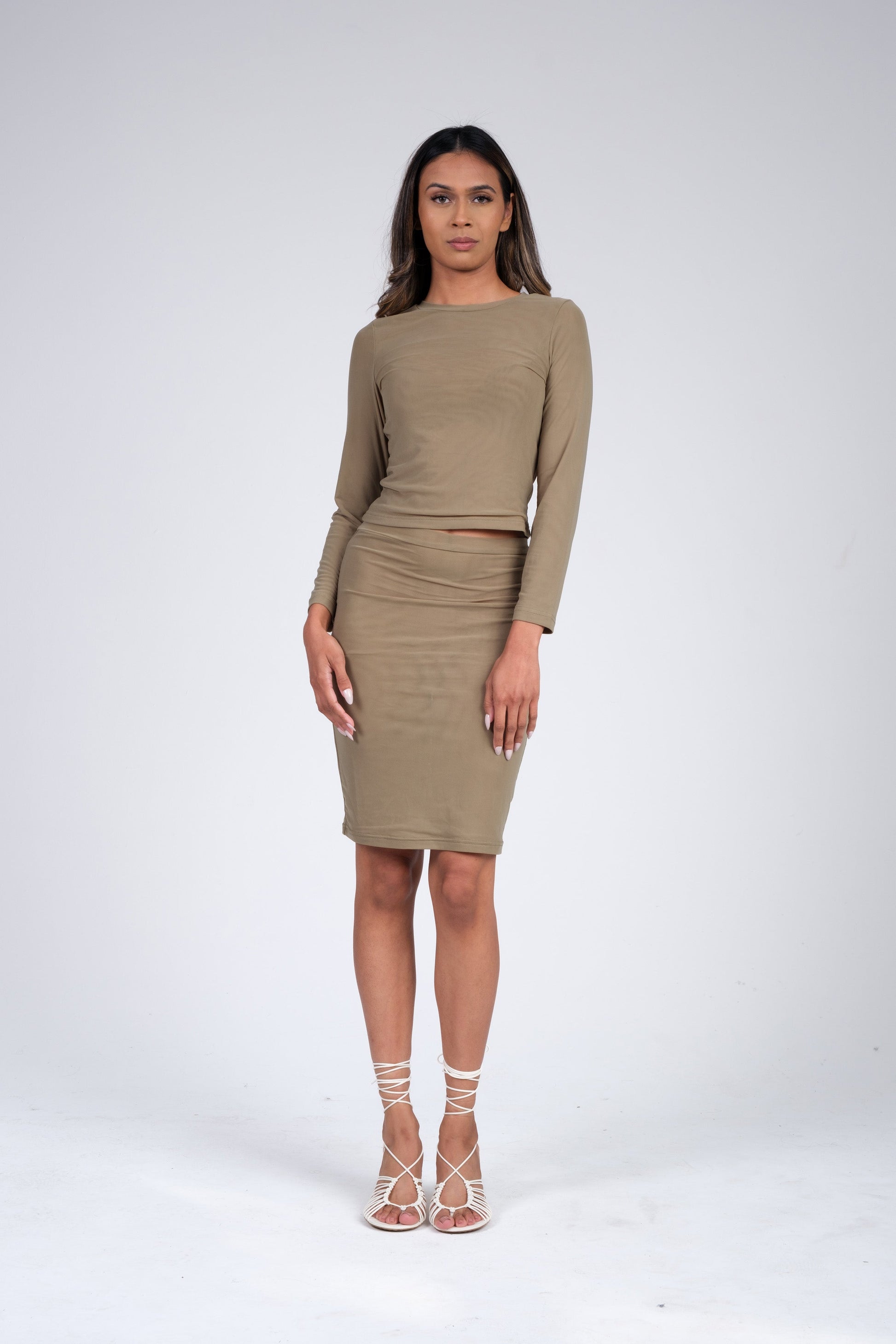 Mesh Skirt - Olive