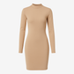 Beige long-sleeve dress on a white background