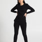 Sweatpant with matching sweatshirt in black for women