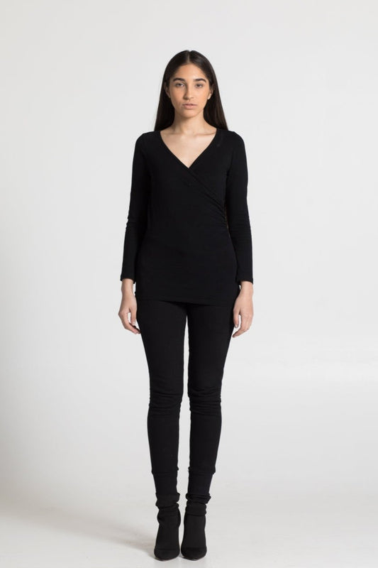 Wrap Top in Black