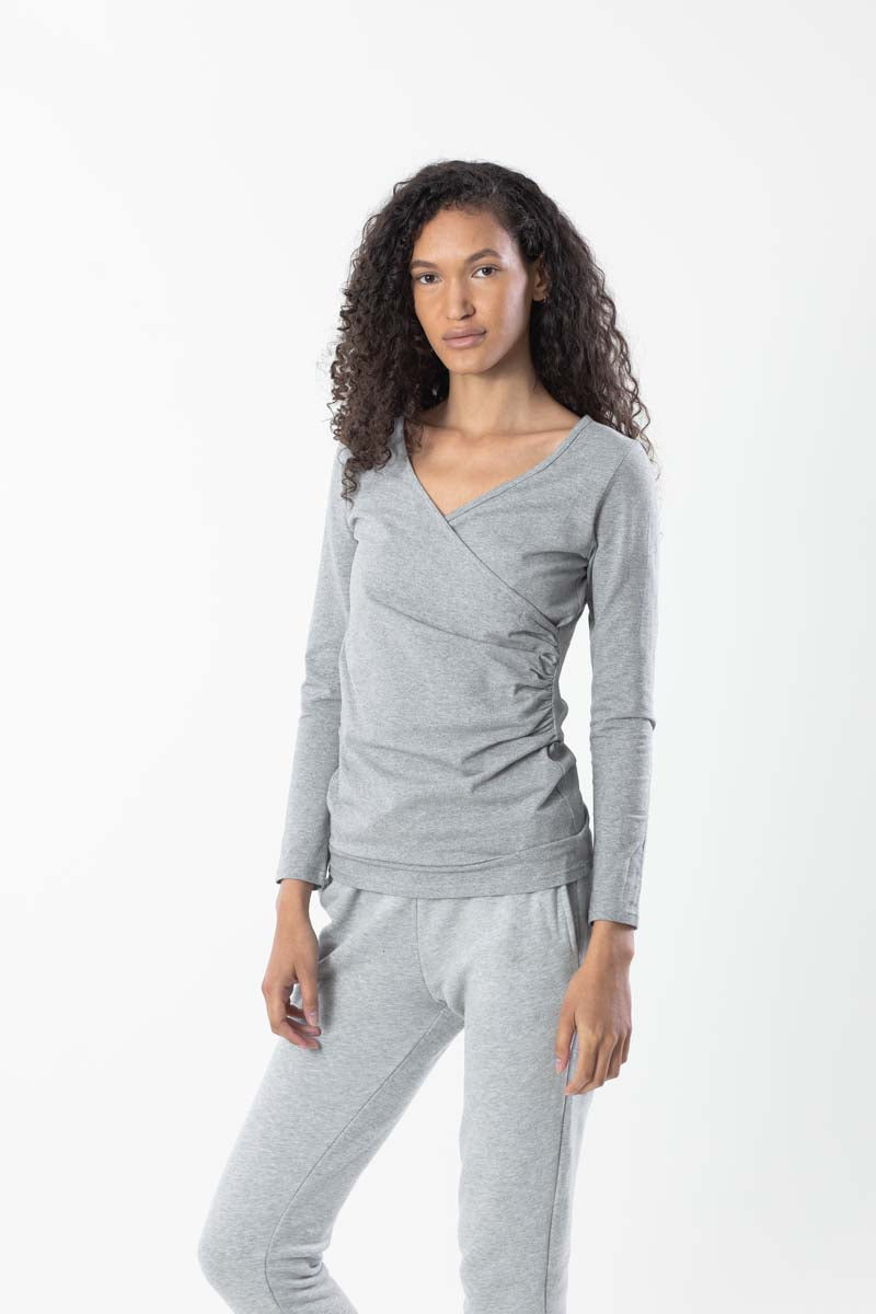 Wrap Top in Grey
