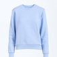 Women’s brushed cotton French terry crewneck sweatshirt in light blue product 