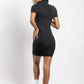 Black Half Zip Dress