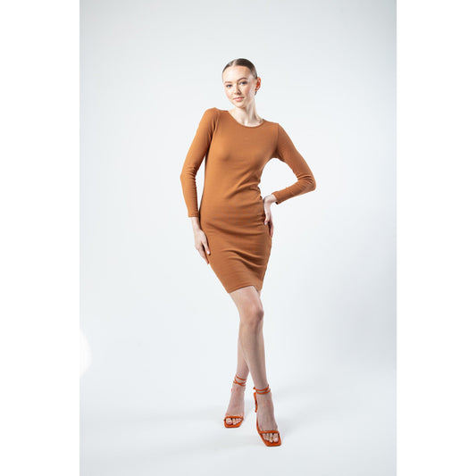 Long Sleeve Dress Caramel