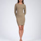 Women's casual mesh dress in olive green