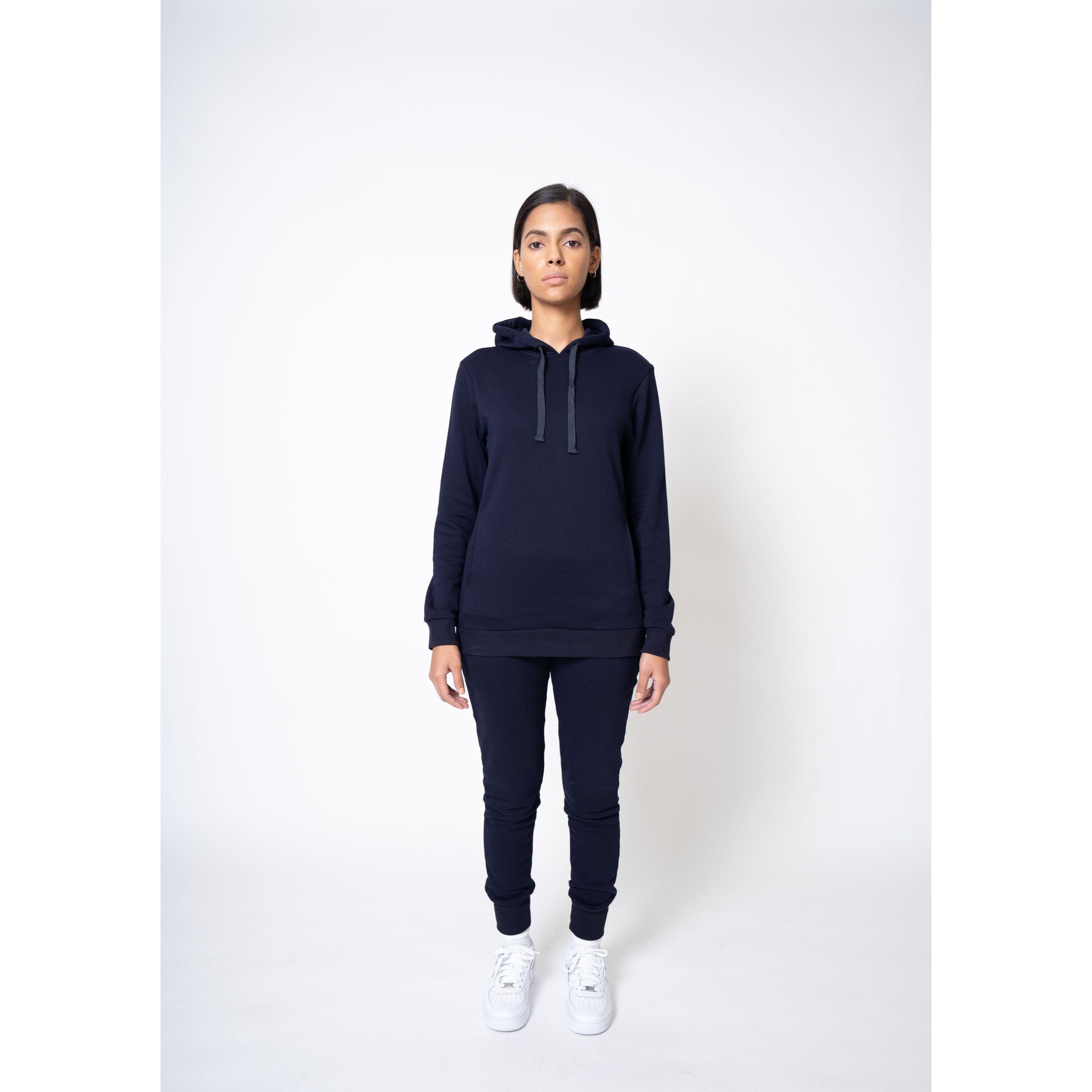 Navy Blue Hoodie | Blue Sweatsuit Outfit – THE LABEL