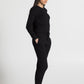 Fashion model in slim fit drawstring sweatpants with pockets for women