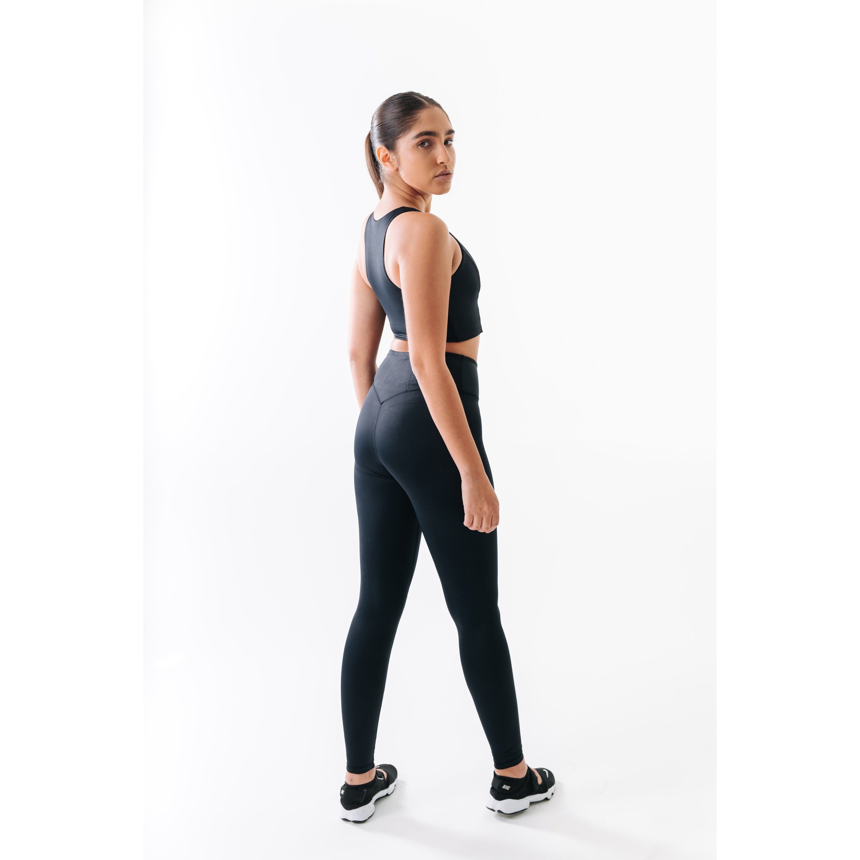 Longline Sports Bra in Black