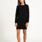 Women’s cotton terry sweatshirt dress with crewneck